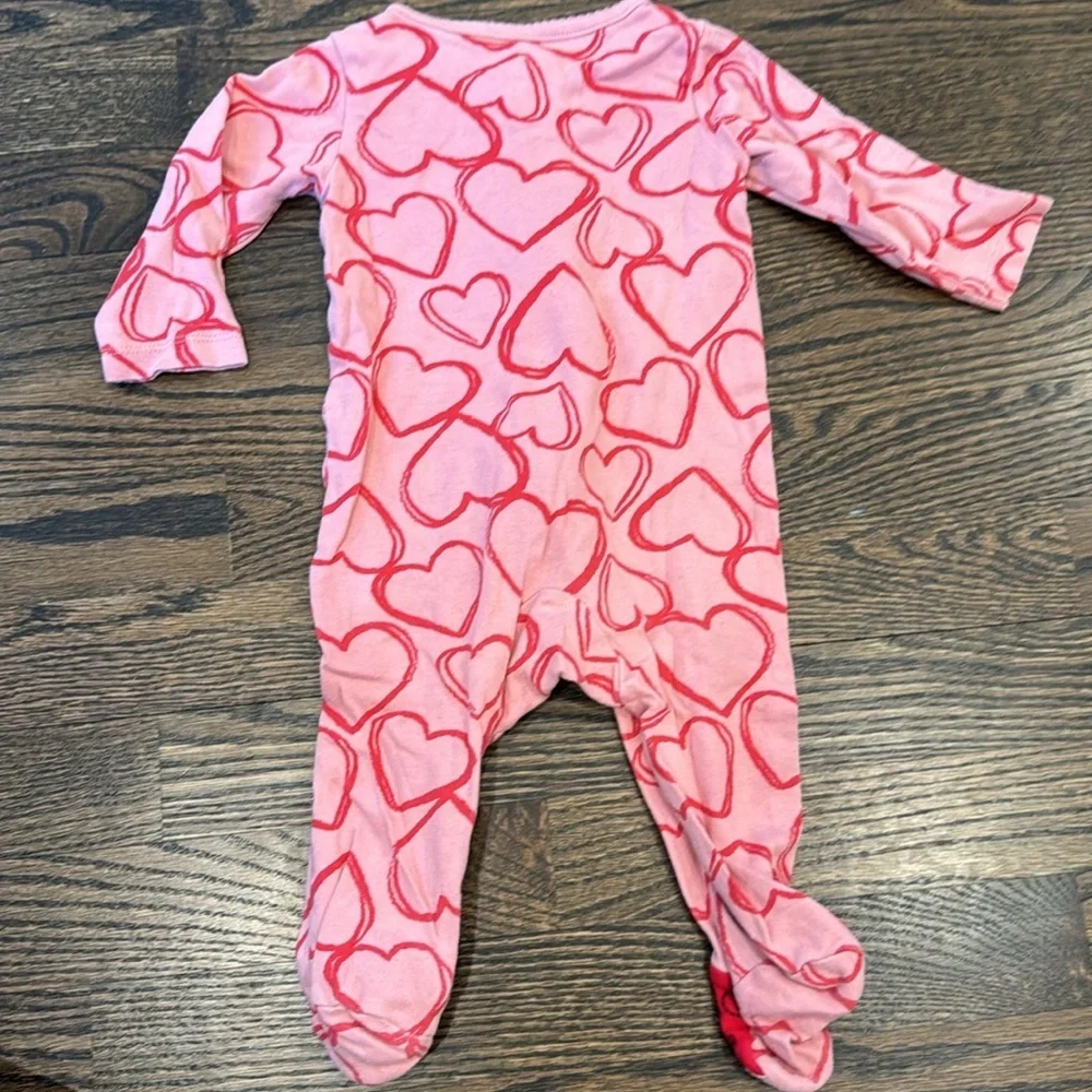 Valentine love bug just one you carters baby footie pajama zipper onesie